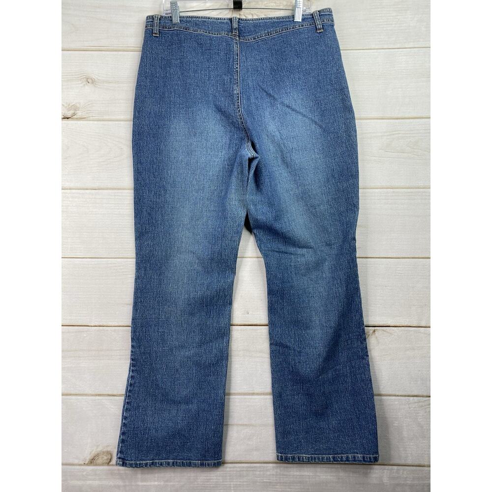 Vtg The Blues Womens Jeans Sz 16 Blue Denim & Corduroy Wide Leg High Rise Retro - Picture 8 of 9